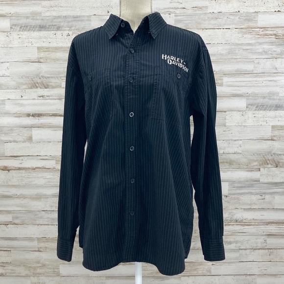 Harley-Davidson Other - Harley-Davidson Long Sleeve Button Shirt Sz L